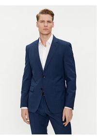 BOSS - Boss Garnitur H-Huge 50509491 Granatowy Slim Fit. Kolor: niebieski. Materiał: wełna, syntetyk