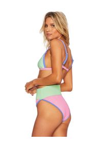 BEACH RIOT CALIFORNIA - Kolorowy top od bikini Emmy. Kolor: zielony. Materiał: materiał. Wzór: kolorowy