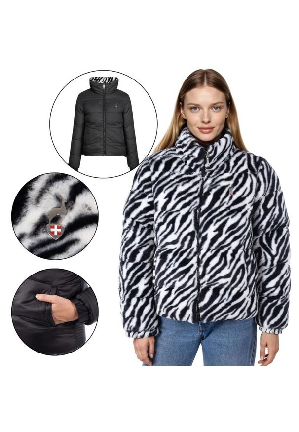 Aulp - Kurtka dwustronna damska AULP VEREV Ciepła Puchowa. Kolor: wielokolorowy. Materiał: puch. Sezon: zima. Styl: sportowy