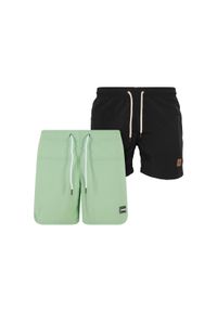 Szorty Urban Classics Block (x2). Kolor: czarny, wielokolorowy, zielony. Materiał: poliester. Długość: krótkie. Sezon: lato #1