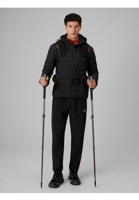 4f - 4F Spodnie trekkingowe szybkoschnące męskie - czarne S. Kolor: czarny. Materiał: materiał. Długość: długie. Sport: turystyka piesza #1
