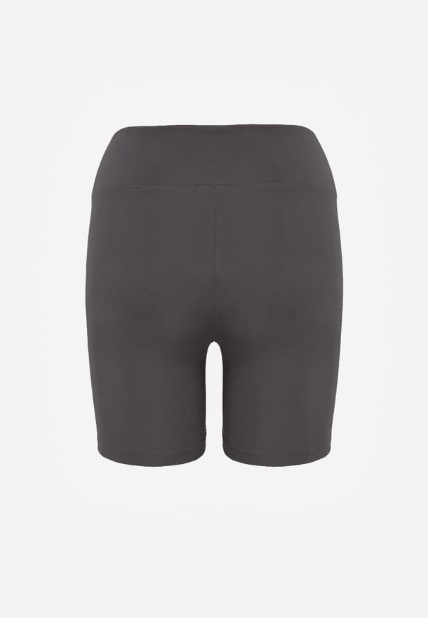 Renee - Ciemnoszare Szorty Kolarki High Waist Marerila. Okazja: na co dzień. Stan: podwyższony. Kolor: szary. Długość: krótkie. Styl: sportowy, casual
