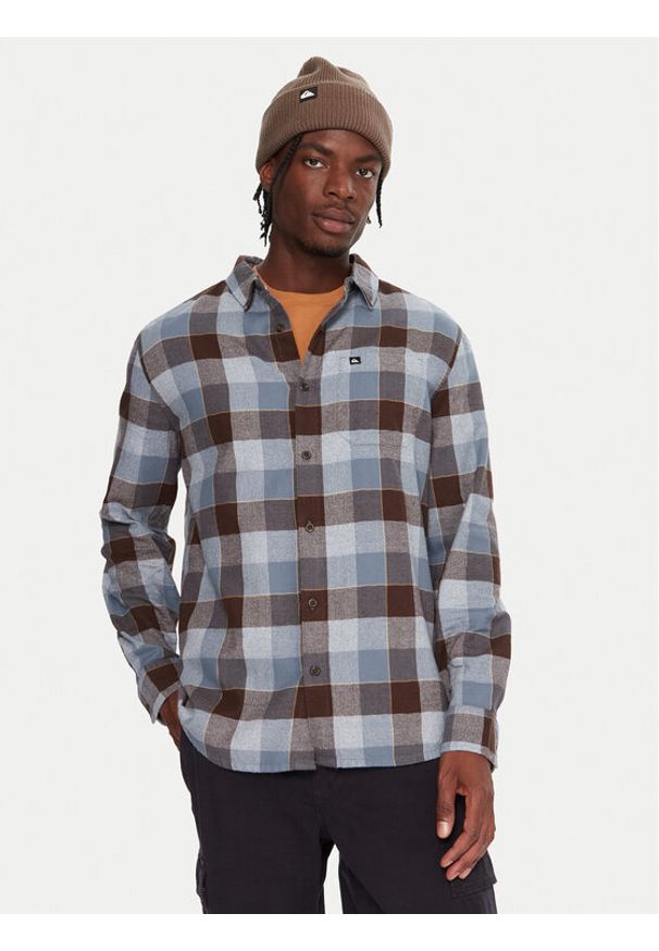 Quiksilver Koszula Motherfly EQYWT04642 Niebieski Regular Fit. Kolor: niebieski. Materiał: bawełna