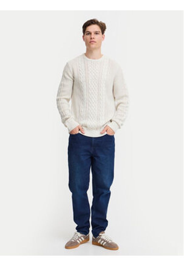 Blend Sweter 20717439 Écru Regular Fit. Materiał: syntetyk