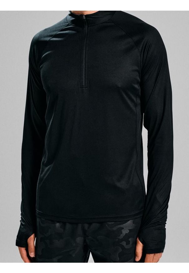 Sinsay - Koszulka sportowa - czarny. Kolor: czarny. Styl: sportowy