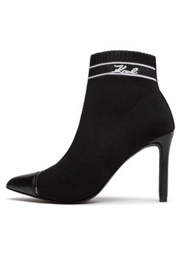 Karl Lagerfeld - KARL LAGERFELD Botki KL31352 Czarny. Kolor: czarny. Materiał: materiał