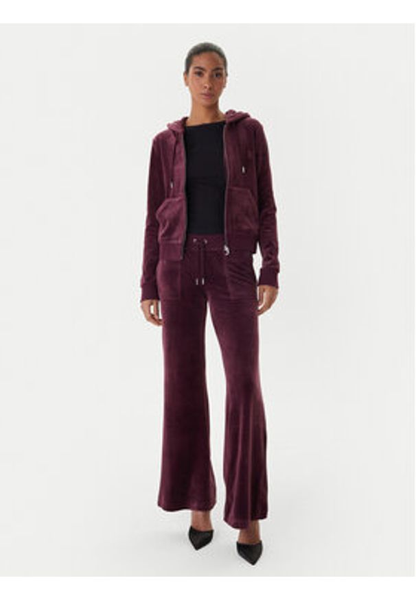 Juicy Couture Spodnie dresowe Layla JCSEBJ001 Bordowy Flared Leg. Kolor: czerwony. Materiał: syntetyk