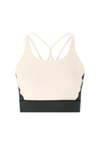 Biustonosz dla kobiet Athlecia Aspasia. Kolor: zielony, biały, wielokolorowy. Materiał: materiał. Sport: fitness