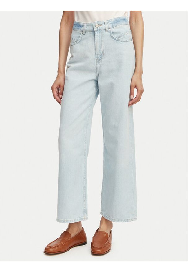 BOSS Jeansy C Marlene Crop 50558703 Niebieski Straight Fit. Kolor: niebieski