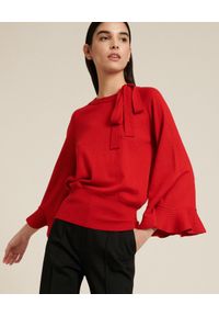 Luisa Spagnoli - LUISA SPAGNOLI - Czerwony wełniany sweter Marsia. Kolor: czerwony. Materiał: wełna #2