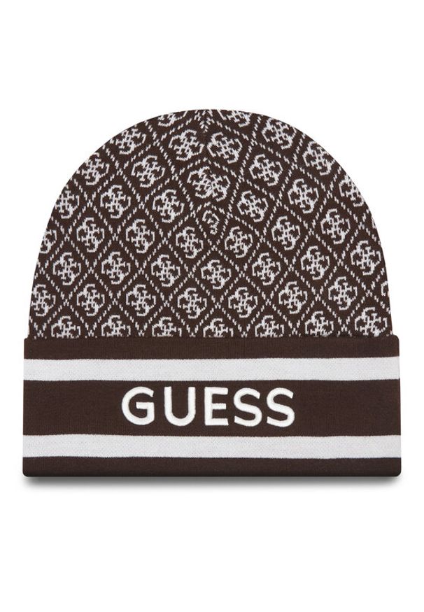 Guess Czapka W4BZ21 Z3JD2 Brązowy. Kolor: brązowy. Materiał: poliester, materiał
