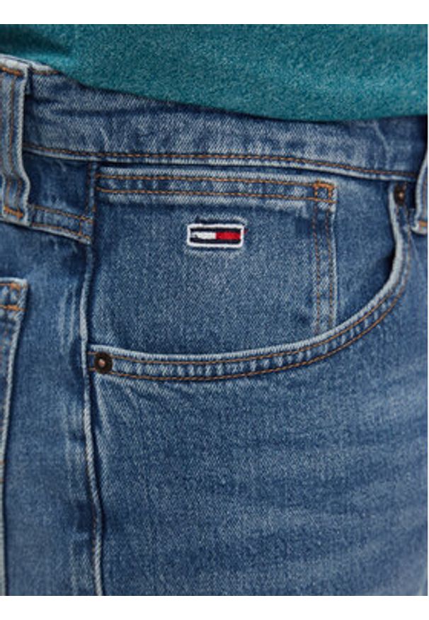 Tommy Jeans Szorty jeansowe Ronnie DM0DM18792 Niebieski Slim Fit. Kolor: niebieski. Materiał: bawełna