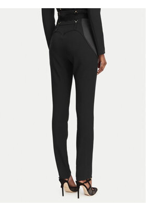 Elisabetta Franchi Spodnie materiałowe PA-180-62E2-V450 Czarny Slim Fit. Kolor: czarny. Materiał: syntetyk