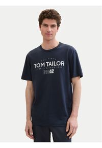 Tom Tailor T-Shirt 1041871 Granatowy Regular Fit. Kolor: niebieski. Materiał: bawełna