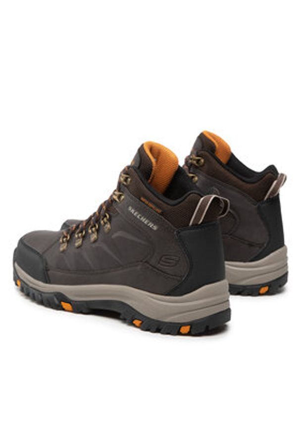 skechers - Skechers Trapery Daggett 204642/CHOC Brązowy. Kolor: brązowy. Materiał: skóra