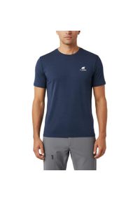 FJORK MERINO - Męska koszulka trekkingowa z merynosów. Kolor: niebieski. Materiał: wełna. Sport: turystyka piesza #1