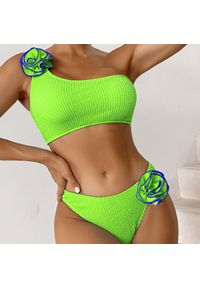 Intica - Kostium kąpielowy bikini z kwiatowym wzorem na lato Inna. Kolor: pomarańczowy. Materiał: materiał. Wzór: kwiaty #3