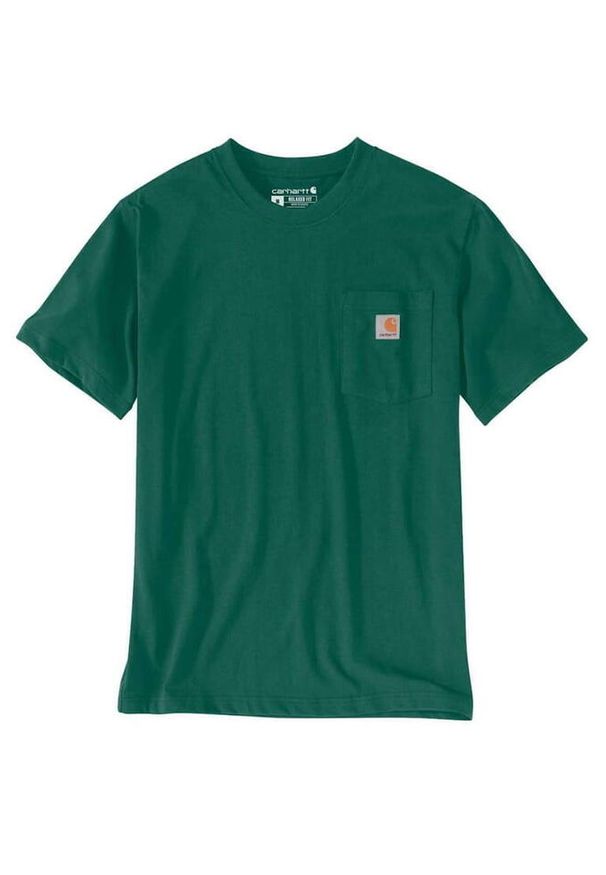 Koszulka sportowa męska T-shirt Carhartt Heavyweight Pocket K87. Kolor: zielony