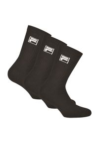 Skarpetki tenisowe Fila Crew Unisex - 3 pary czarne rozmiar 43-46. Kolor: czarny. Sport: tenis #1