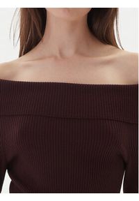 Kontatto Sweter 3M0813C Bordowy Regular Fit. Kolor: czerwony. Materiał: syntetyk #3