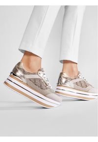Guess Sneakersy Hansin2 FL5HNS FAL12 Złoty. Kolor: złoty. Materiał: skóra #1