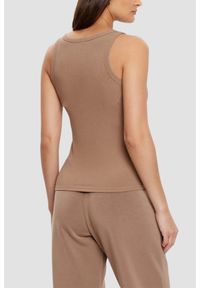 Guess - GUESS Brązowy top damski Colette. Kolor: brązowy #4