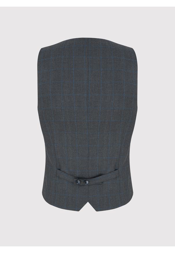 Pako Lorente - PAKO LORENTE – Szara kamizelka męska w kratę. Kolor: szary