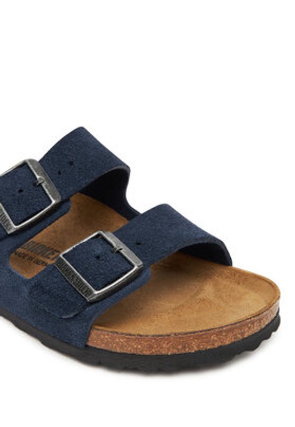 Birkenstock Klapki Arizona 1030895 Granatowy. Kolor: niebieski. Materiał: skóra, zamsz