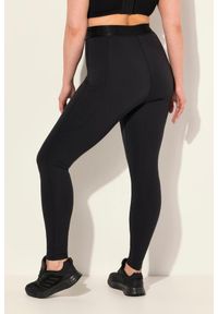 ULLA POPKEN - Damskie Legginsy sportowe LightFit kieszenie z recyklingu. Kolekcja: plus size. Kolor: czarny. Materiał: elastan, poliamid, materiał