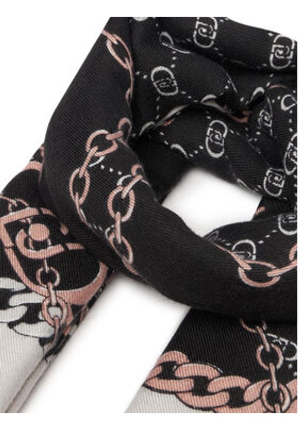 Liu Jo Chusta Ecs Foulard Logo Me 2F5073 T0300 Czarny. Kolor: czarny. Materiał: materiał, poliester