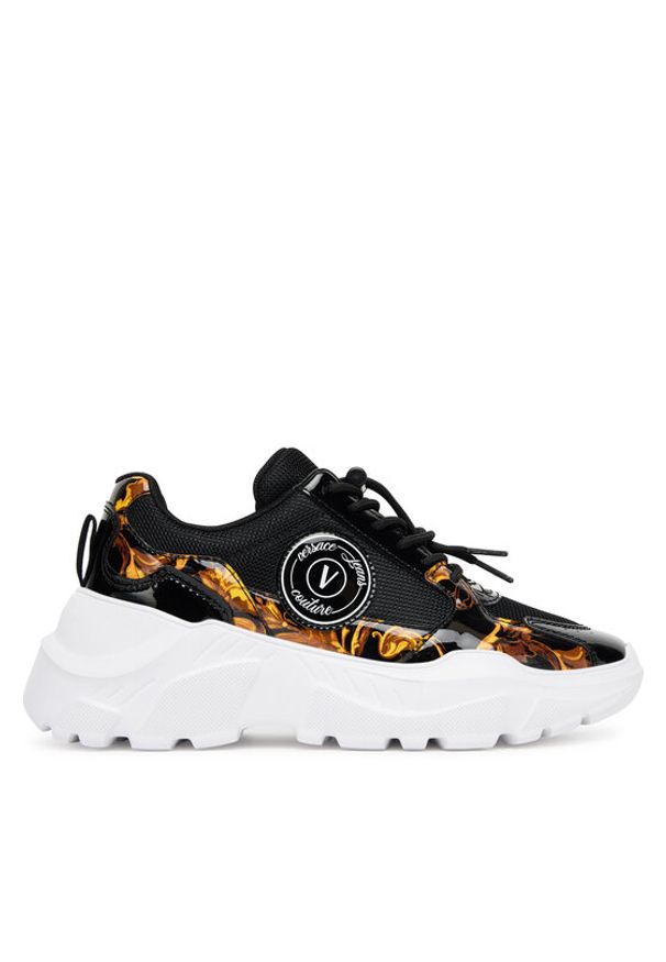 Versace Jeans Couture Sneakersy 79VA3SC7 ZSC80 G89 Czarny. Kolor: czarny. Materiał: materiał