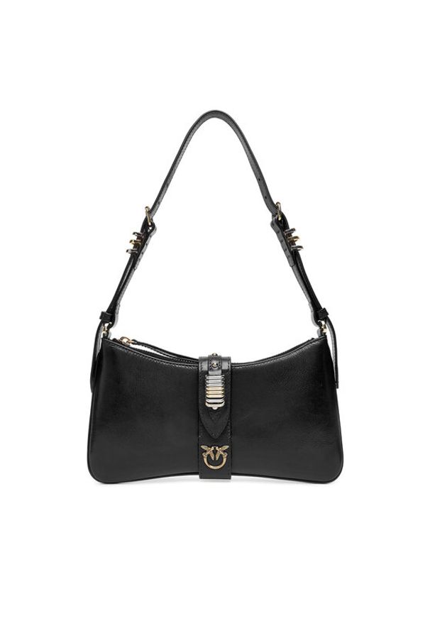 Pinko - PINKO Torebka Arthemis Shoulder Mini AI 24-25 PLTT 103512 A29V Czarny. Kolor: czarny. Materiał: skórzane