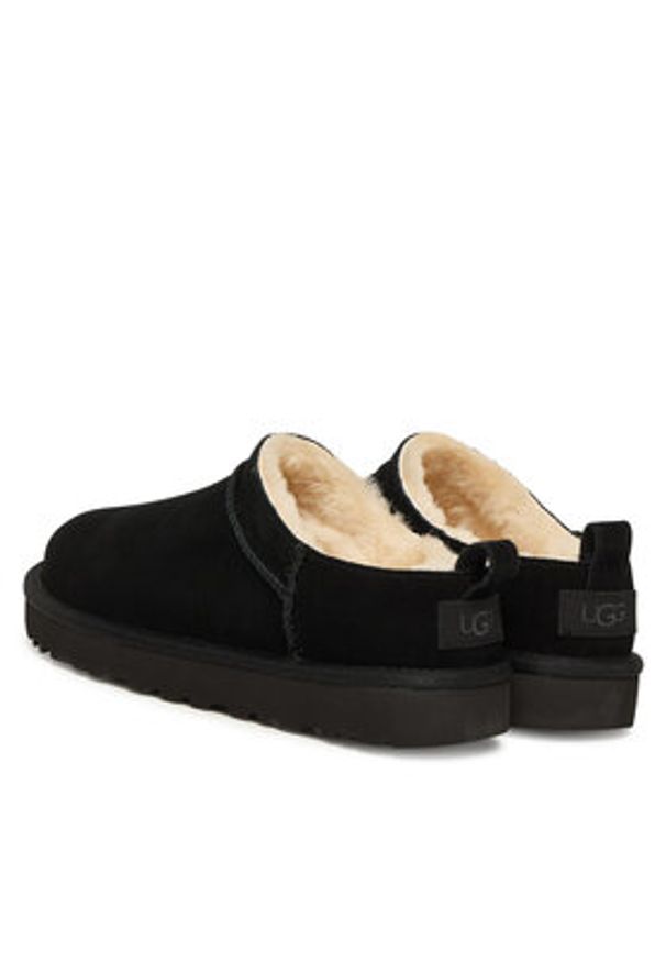 Ugg Śniegowce W Classic Micro 1173891 Czarny. Kolor: czarny. Materiał: skóra, zamsz
