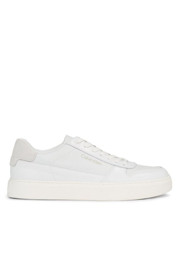 Calvin Klein Sneakersy Low Top Lace Up Bskt HM0HM01254 Biały. Kolor: biały. Materiał: skóra