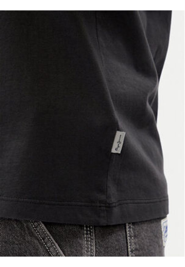 Pepe Jeans T-Shirt Jacko PM508664 Czarny Regular Fit. Kolor: czarny. Materiał: bawełna