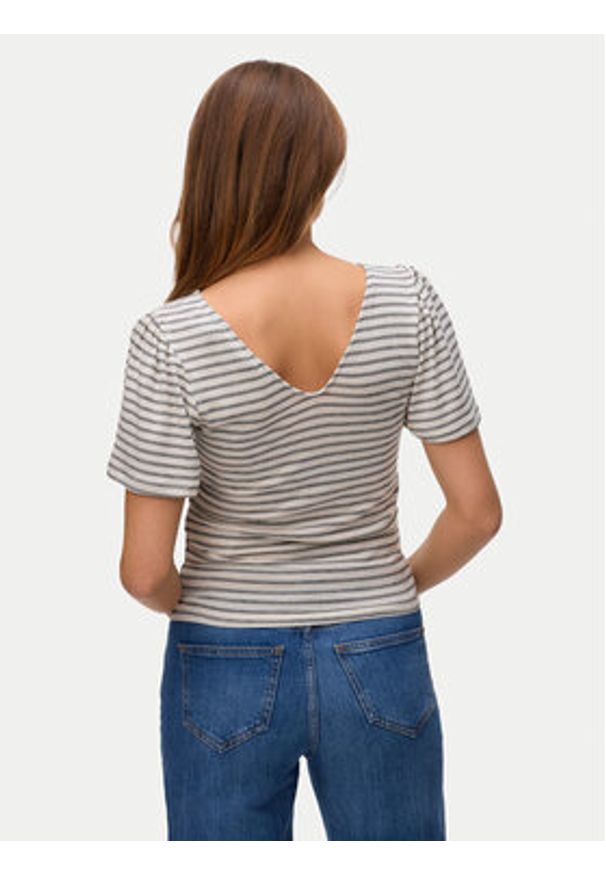Vero Moda Bluzka Gina 10325611 Beżowy Regular Fit. Kolor: beżowy. Materiał: wiskoza