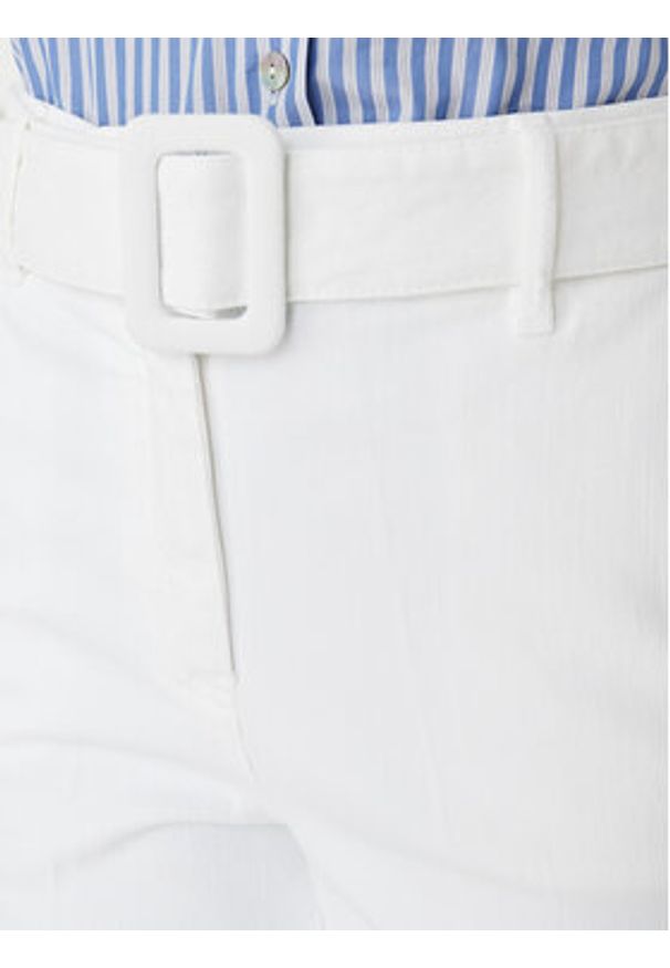 Marella Spodnie materiałowe Nicchia 2613131074 Biały Regular Fit. Kolor: biały. Materiał: bawełna