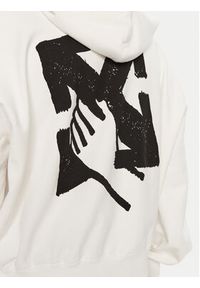 OFF-WHITE - Off-White Bluza OMBB110S23FLE0030110 Biały Regular Fit. Kolor: biały. Materiał: bawełna