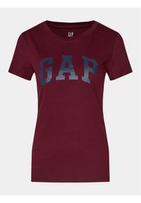 GAP - Gap T-Shirt 268820-61 Bordowy Regular Fit. Kolor: czerwony. Materiał: bawełna