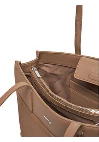 Calvin Klein Torebka Ck Must Medium Shopper_Mono K60K612774 Beżowy. Kolor: beżowy. Materiał: skórzane #5