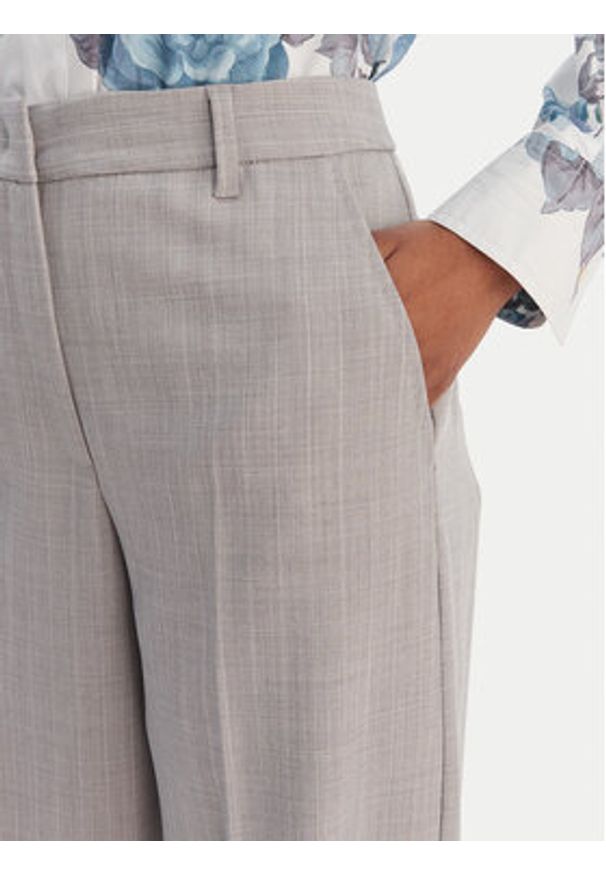 Marella Spodnie materiałowe Giunchi 2613131101 Szary Straight Fit. Kolor: szary. Materiał: syntetyk