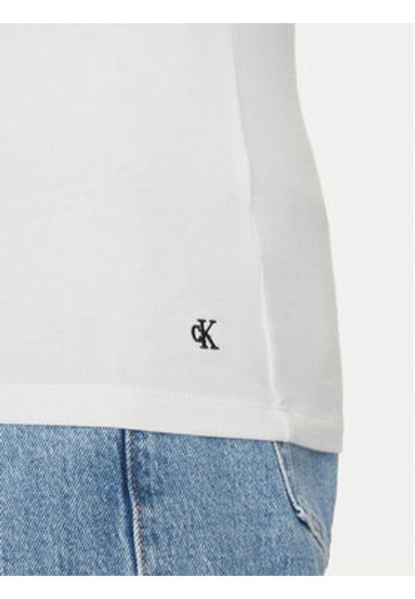 Calvin Klein Underwear Komplet 3 t-shirtów LV00NB4185 Biały Regular Fit. Kolor: biały. Materiał: syntetyk, bawełna
