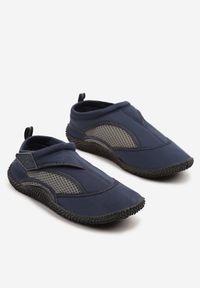 Born2be - Granatowe Buty Sportowe do Wody z Zapięciem na Rzep Ellienna. Okazja: na plażę, na co dzień. Zapięcie: rzepy. Kolor: niebieski. Obcas: na płaskiej podeszwie #3