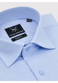 Pako Lorente - PAKO LORENTE – Gładka elegancka koszula męska w kolorze błękitnym. Typ kołnierza: kołnierzyk klasyczny. Kolor: niebieski. Materiał: bawełna. Długość rękawa: długi rękaw. Długość: długie. Wzór: gładki. Styl: elegancki #4
