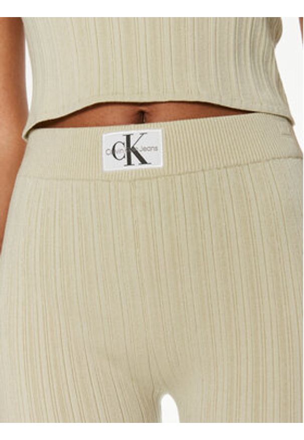 Calvin Klein Jeans Kolarki Label J20J223138 Zielony Slim Fit. Kolor: zielony. Materiał: lyocell