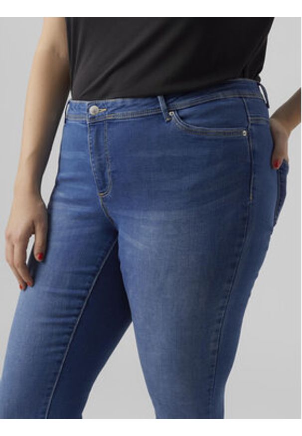Vero Moda Curve Jeansy Fanya 10287061 Niebieski Slim Fit. Kolor: niebieski
