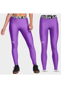 Legginsy treningowe damskie Under Armour sportowe na siłownię. Kolor: fioletowy. Sport: fitness #2