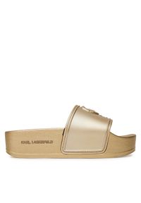 Karl Lagerfeld - KARL LAGERFELD Klapki Kondo Maxi KL80819M Złoty. Kolor: złoty