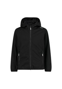 Kurtka impermeabilna z kapturem dla dziewczynki CMP. Typ kołnierza: kaptur. Kolor: czarny. Materiał: softshell. Sezon: wiosna. Sport: turystyka piesza #1