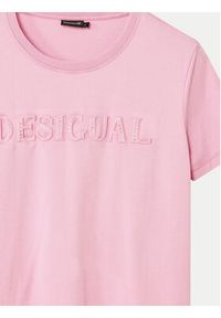 Desigual T-Shirt Brandy 24WWTK24 Różowy Regular Fit. Kolor: różowy. Materiał: bawełna #6